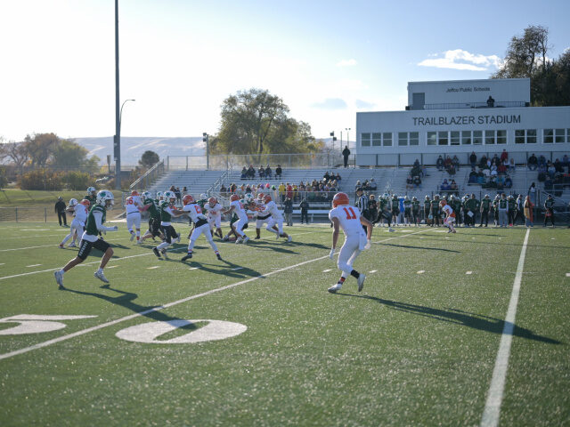 Denver West vs D'Evelyn in 2A varsity football game at Trailblazer Stadium in Lakewoo