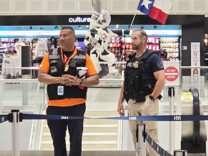 ICE officers at Houston Intercontinental Airport (Bob Price/Breitbart Texas)