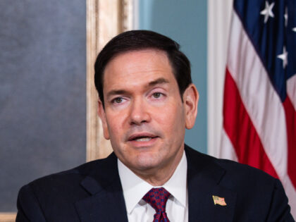 Secretary of State Marco Rubio speaks alongside Paraguay's Vice President Pedro Allia