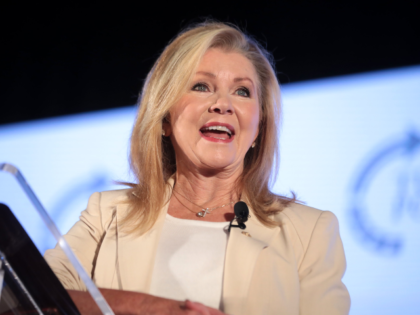 U.S. Senator Marsha Blackburn speaking with attendees at the 2019 Teen Student Action Summ