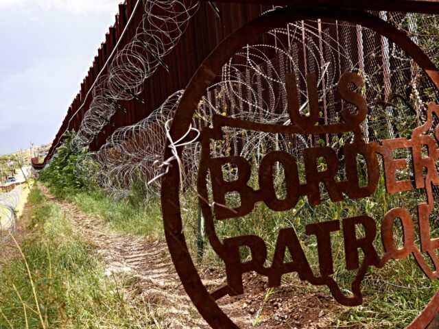 Mexico-Arizona Border A metal gate is seen near the US-Mexico border wall in Nogales, Arizona on September 17, 2