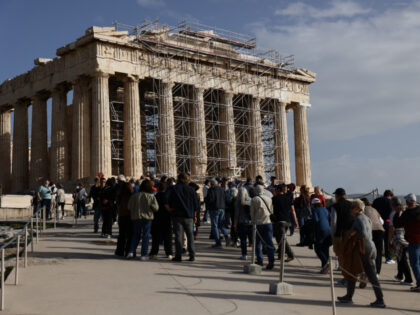 A view of the Parthenon on the Acropolis in Athens, Greece on January 7, 2026. (Photo by J