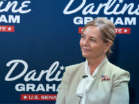 COLUMBIA, SOUTH CAROLINA - AUGUST 24: Sen. Darline Graham (R-SC) listens to South Carolina Gov. Henry McMaster during a press conference at a campaign office on August 24, 2026 in Columbia, South Carolina. Graham faces Rep. Ralph Norman (R-SC) tomorrow in a runoff in the South Carolina Republican Senate primary midterm election. (Photo by Sean Rayford/Getty Images)