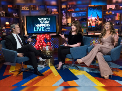 WATCH WHAT HAPPENS LIVE WITH ANDY COHEN -- Pictured (l-r): Andy Cohen, Valerie Bertinelli
