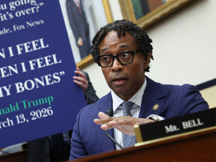 WASHINGTON, DC - APRIL 29: Rep. Wesley Bell (D-MO) questions U.S. Secretary of Defense Pet