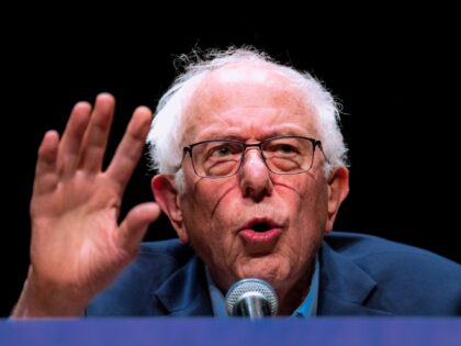 Senator Bernie Sanders, an Independent from Vermont, speaks during the "The People v. The