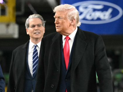 President Donald Trump and Treasury Secretary Scott Bessent tours Ford Motor Company'