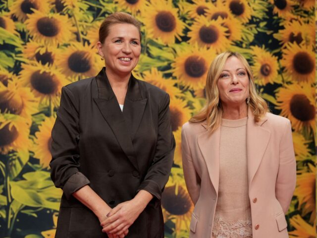 christian heritage Denmark's Prime Minister Mette Frederiksen (L) welcomes Italy's Prime Minister Giorgia Mel
