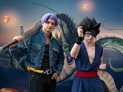 Dragon Ball Z Manga cosplayer at the Play Azur Festival in Nice on 04 May 2024. France's g