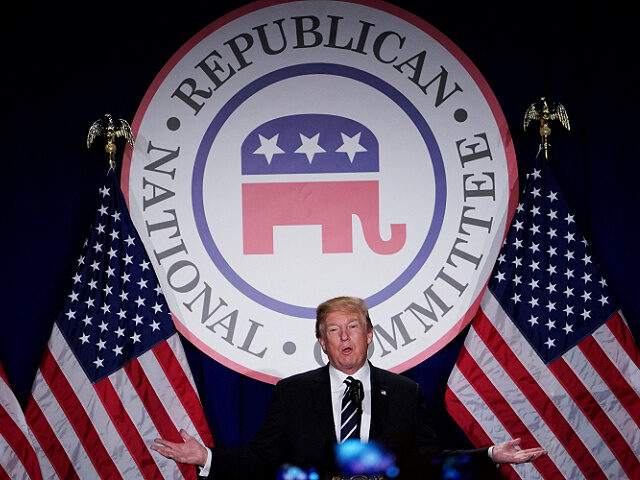 filephoto2018-President-Donald-Trump-Republican-National-Committee-RNC-getty US President Donald Trump speaks at the Republican National Committee winter meeting at th