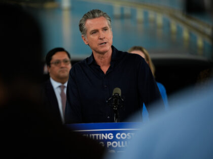 OAKLAND, CALIFORNIA - AUGUST 7: Governor Gavin Newsom speaks during an event about new sav