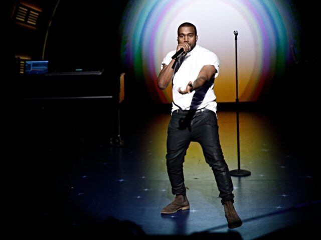 kanye west shows LATE NIGHT WITH SETH MEYERS -- Episode 0002 -- Pictured: Musical guest Kanye West performs