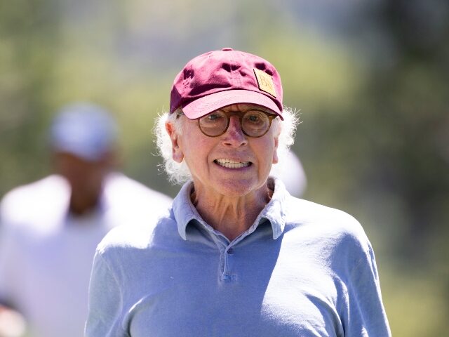 STATELINE, NEVADA - JULY 9: Larry David, actor, walks off the green on the 14th hole prior
