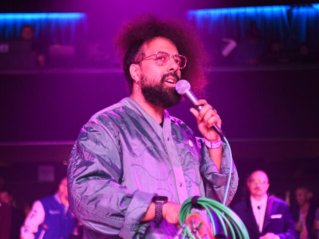 LOS ANGELES, CALIFORNIA - OCTOBER 03: Reggie Watts performs at the IHEARTCOMIX 20th Annive