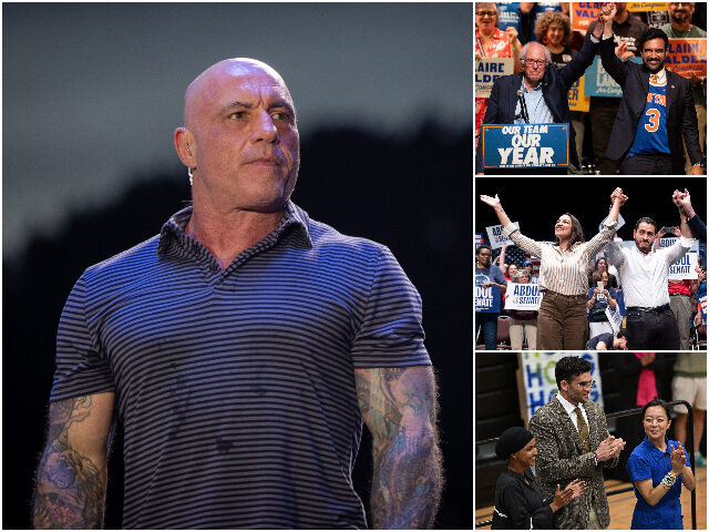 WASHINGTON, DC - JUNE 13: Joe Rogan introduces fighters during weigh ins for UFC Freedom 2