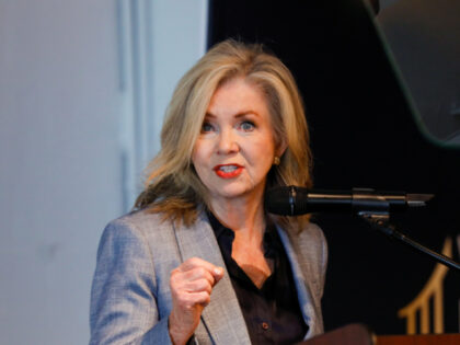 Sen. Marsha Blackburn (R-TN) speaks during the Vanderbilt Policy Accelerator (VPA) Luncheo