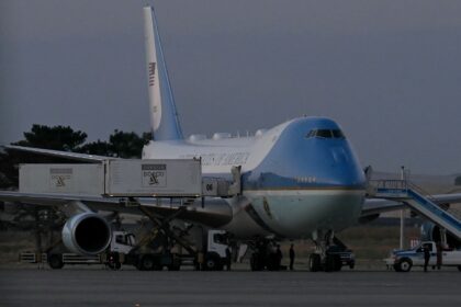 Air Force One prior to Donald Trump's departure from Ankara on July 8 -- though he ma