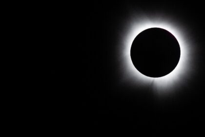 A total solar eclipse viewed from Brady, Texas on April 08, 2024