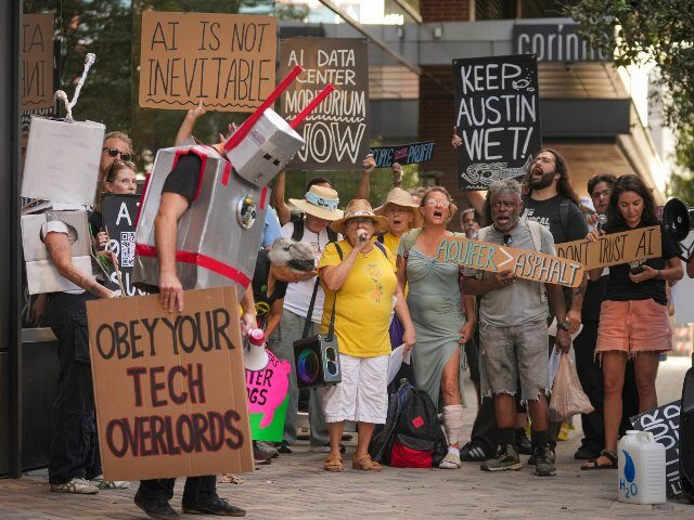 AI data center protest