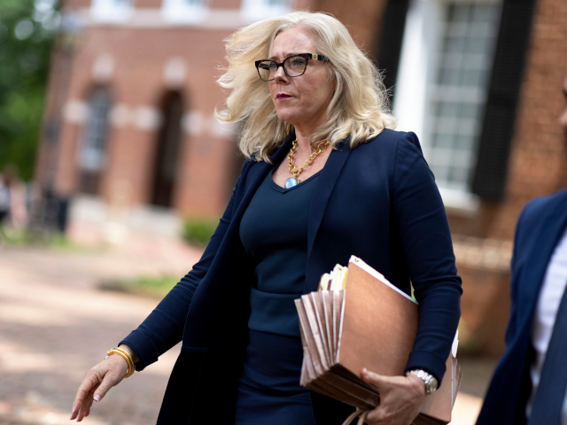 AP24159499509399 FILE - Shannon Taylor, attorney for Henrico County Commonwealth, exits the Albemarle Count