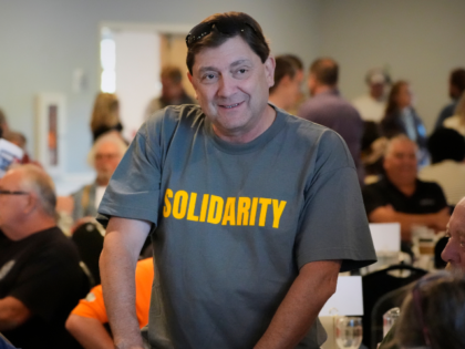 Troy Jackson, Democratic candidate for U.S. Senate, speaks to attendees at the Southern Ma