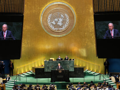United Nations Secretary-General António Guterres speaks during the 81st session of the U