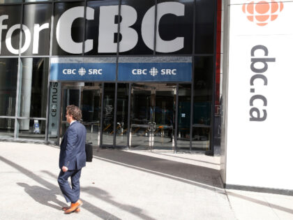 Photos of the CBC building at 250 Front St West in Toronto to illustrate the release of th