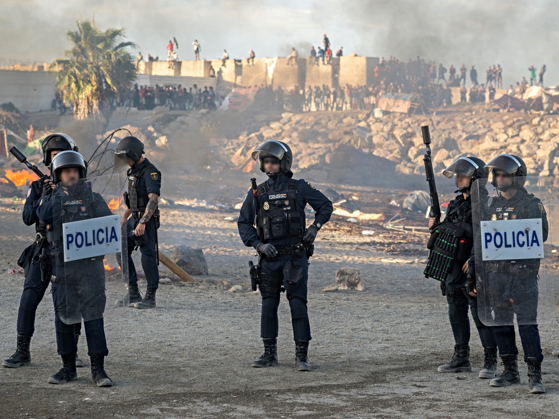 Watch: Spanish Police Fire Warning Shots During Growing Tensions Outside Ceuta Migrant Shelter