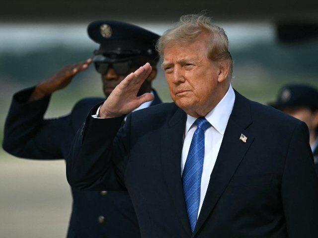 Donald Trump salutes his AI Force