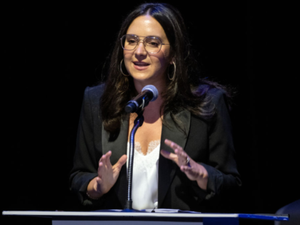 Los Angeles, CA - September 13: Controversial former NYT columnist Bari Weiss is the moder