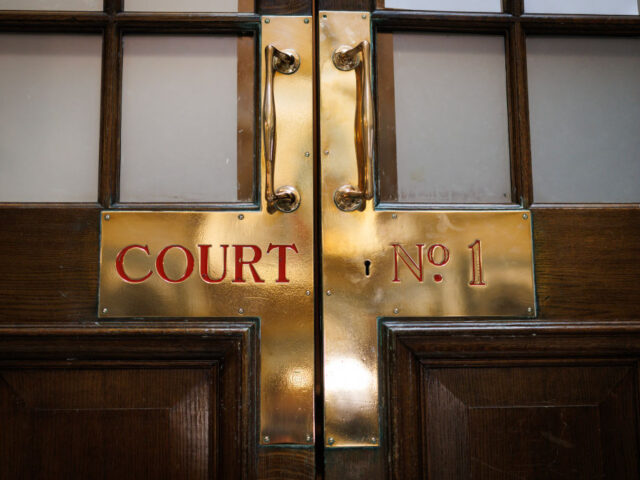 Lord Mayor And Recorder Participate In Formal Opening Of Central Criminal Court Sessions At London's Old Bailey LONDON, ENGLAND - JANUARY 17: The door to court 1 inside the Grand Hall at the City of Lon