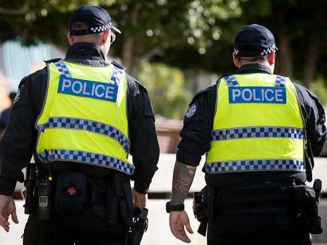 GettyImages-2209825878 PERTH, AUSTRALIA - APRIL 12: Australian Police are seen ahead of the Australian Labor Prim