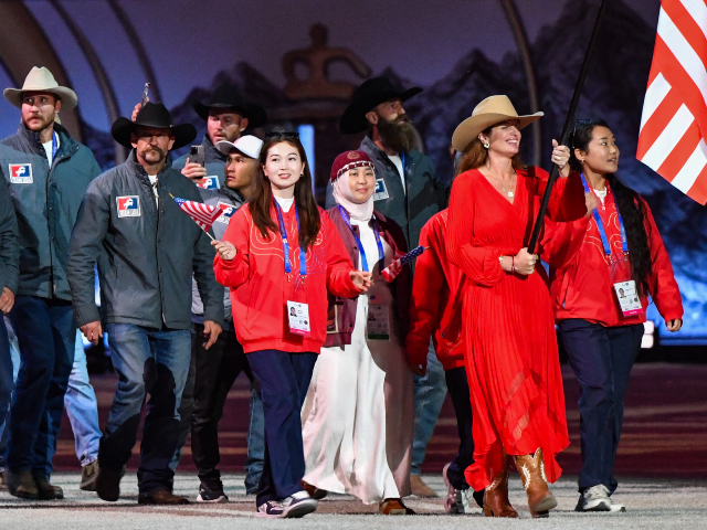 GettyImages-2292379206 Team US parades during the opening ceremony of the World Nomad Games at the Bishkek Arena