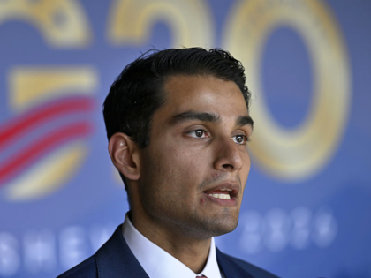 ASHEVILLE, USA - AUGUST 31: Kush Desai, Assistant Secretary of the White House speaks on t