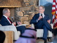 (L-R) Former director of the US National Economic Council Larry Kudlow and US Secretary of Treasury Scott Bessent speak at the G20 Finance Ministers and Central Bank Governors' meeting in Asheville, North Carolina, on September 1, 2026. (Photo by Allison Joyce / AFP via Getty Images)