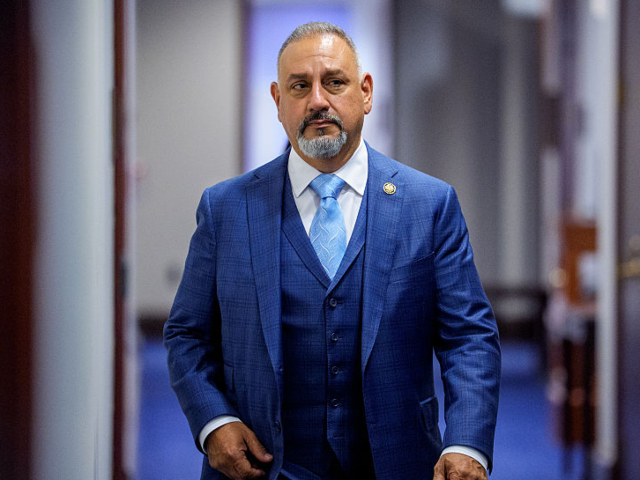 GettyImages-2292510296 WASHINGTON, DC - SEPTEMBER 1: Rep. Gil Cisneros (D-CA) arrives for a Democratic caucus mee