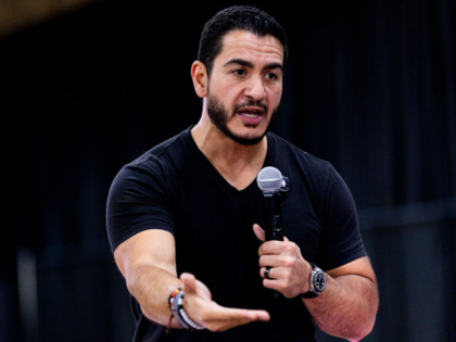 WATERFORD, MICHIGAN - SEPTEMBER 3: Democratic candidate for U.S. Senate Abdul El-Sayed ans