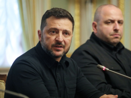 President of Ukraine Volodymyr Zelenskyy (L) and Head of the Foreign Intelligence Service