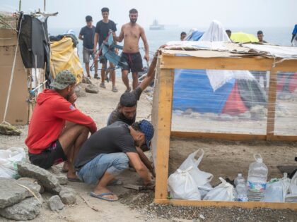 CEUTA, SPAIN - SEPTEMBER 05: Several migrants camped on the beach on 5 September 2026 in C