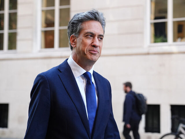 West Bank settlement sanctions Foreign Secretary Ed Miliband leaves the Millbank Studios in Westminster, after appearing