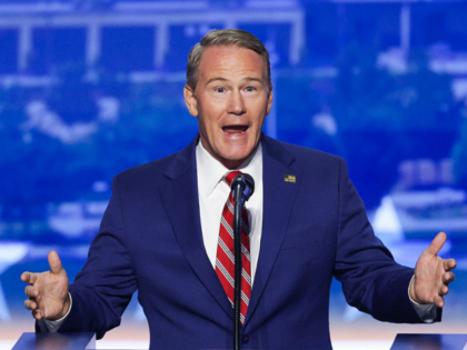DALLAS, TEXAS - SEPTEMBER 09: U.S. Sen Jon Husted (R-OH) speaks on stage on the first day