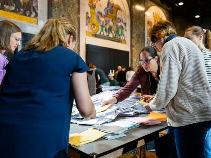 13 September 2026, Lower Saxony, Hanover: Election workers are sorting ballots for the cou