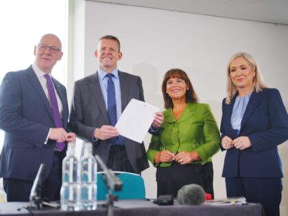 (left to right) First Minister of Scotland John Swinney, First Minister of Wales Rhun ap I