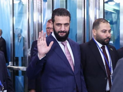 Syria's President Ahmed al-Sharaa arrives for the 81st United Nations General Assembly at