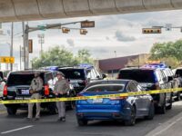 AUSTIN, TEXAS - SEPTEMBER 20: Law enforcement monitor a vehicle that was shot at by Immigration and Customs Enforcement officers on September 20, 2026 in Austin, Texas. A federal ICE officer shot and wounded a person earlier this afternoon in North Austin. (Photo by Brandon Bell/Getty Images)