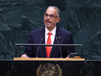 Haiti's Prime Minister Alix Didier Fils-Aime speaks during the 81st United Nations General Assembly at UN headquarters in New York on September 25, 2026. (Photo by Leonardo MUNOZ / AFP via Getty Images)
