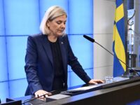 Sweden's Social Democratic leader Magdalena Andersson gives a press conference in which she announced that she ended her attempt to form a new government in Sweden, and returned the exploratory mandate to the Speaker of Parliament, on September 28, 2026 in Stockholm, Sweden. Andersson said she had failed to form a government with the three other parties in the left-wing bloc following the country's September 13 general election. The speaker of parliament is expected to task another party leader, likely outgoing Prime Minister Ulf Kristersson -- who currently leads a caretaker government -- with trying to form a new government. (Photo by Jonas EKSTROMER / TT News Agency / AFP via Getty Images) / Sweden OUT