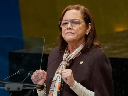 Alexandra Hill Tinoco, El Salvador's foreign minister, during the United Nations General A