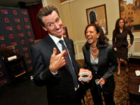 San Francisco Mayor Gavin Newsom and Kamala Harris laugh at a Time magazine breakfast for up and coming politicians as part of the Democratic National Convention, Tuesday Aug. 26, 2008, in Denver, Colorado. On Tuesday, August 11, 2020, Joe Biden announced he had selected Harris as his Vice-presidential running mate. (Lacy Atkins/The San Francisco Chronicle via Getty Images)
