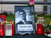 PHOTO: Turning Point USA’s Charlie Kirk Statue Vandalized, Splattered with Red Paint